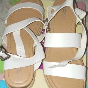 Soda Women's Strappy White Sandals